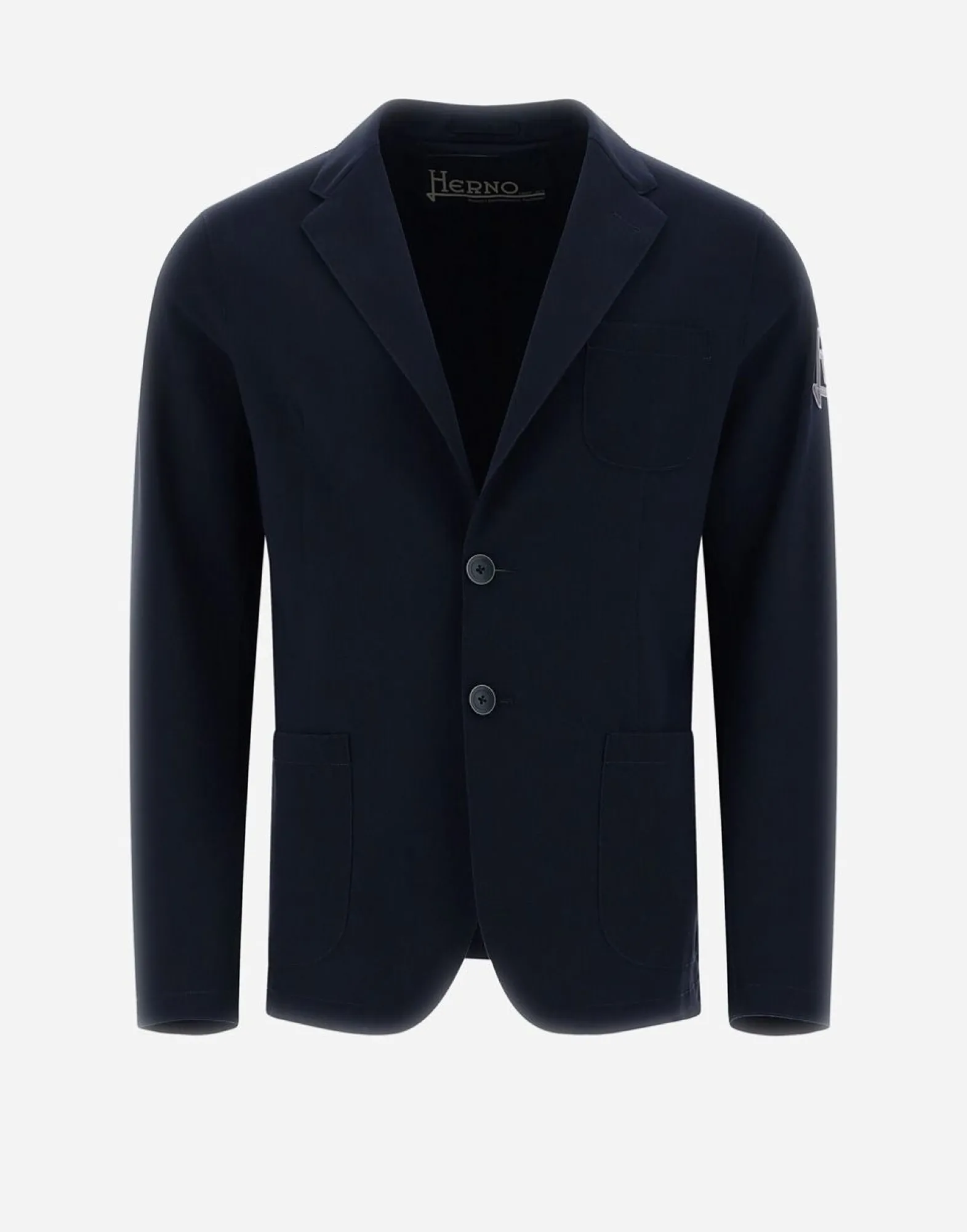Herno Blazer In Non-Washed Light Scuba