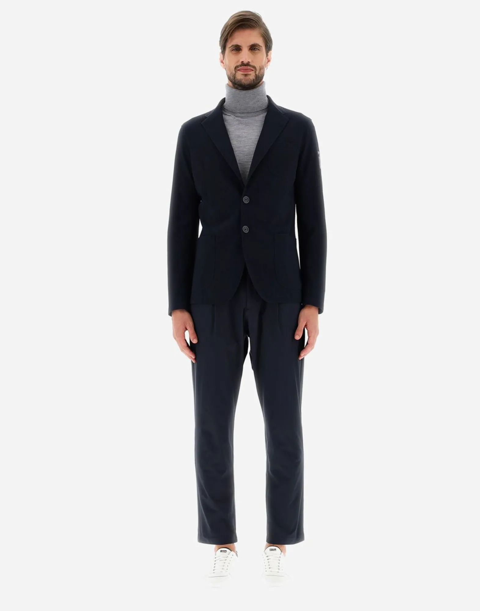 Herno Blazer In Non-Washed Light Scuba