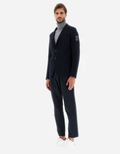 Herno Blazer In Non-Washed Light Scuba