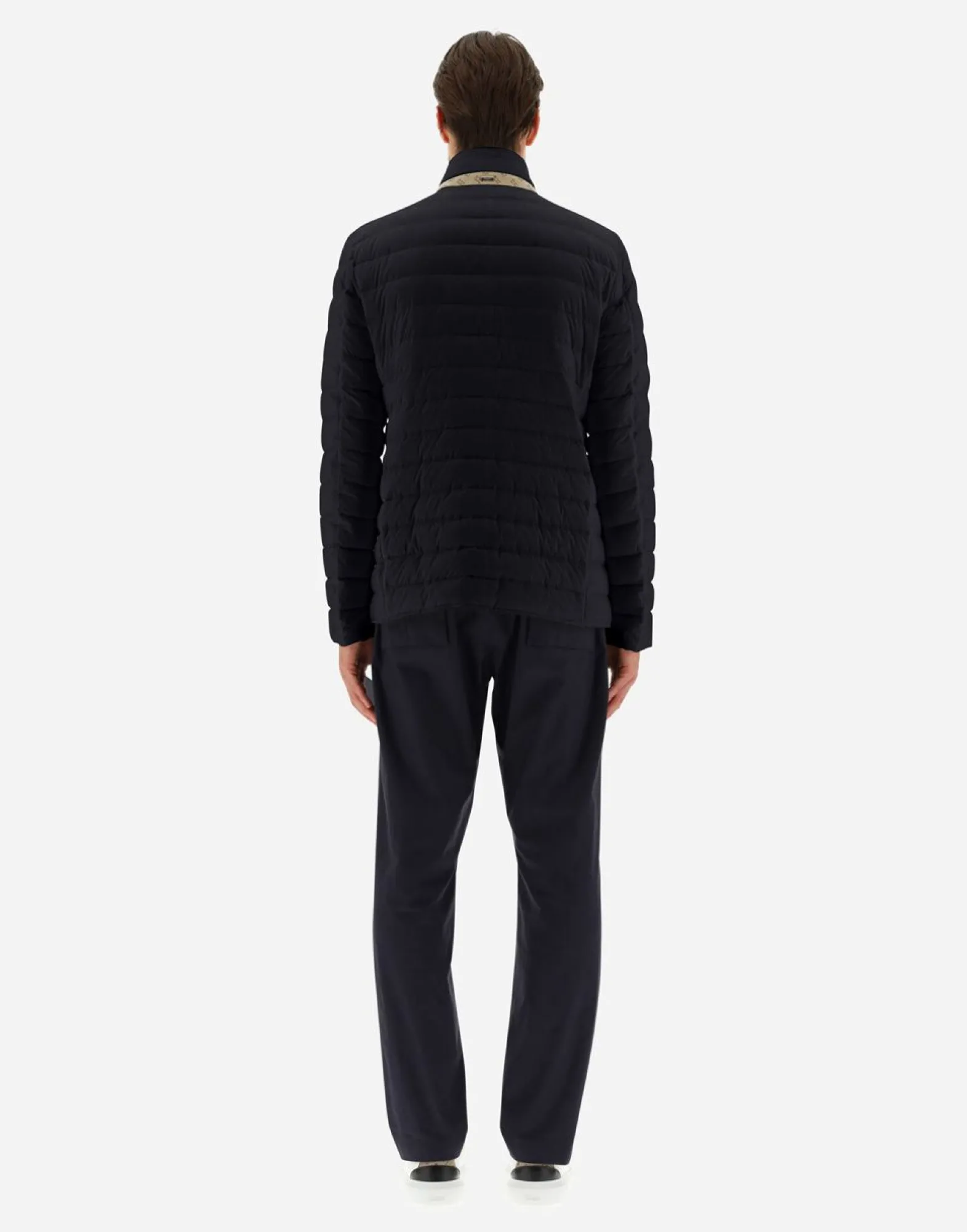Herno Blazer In Nuage With Monogram Detailing
