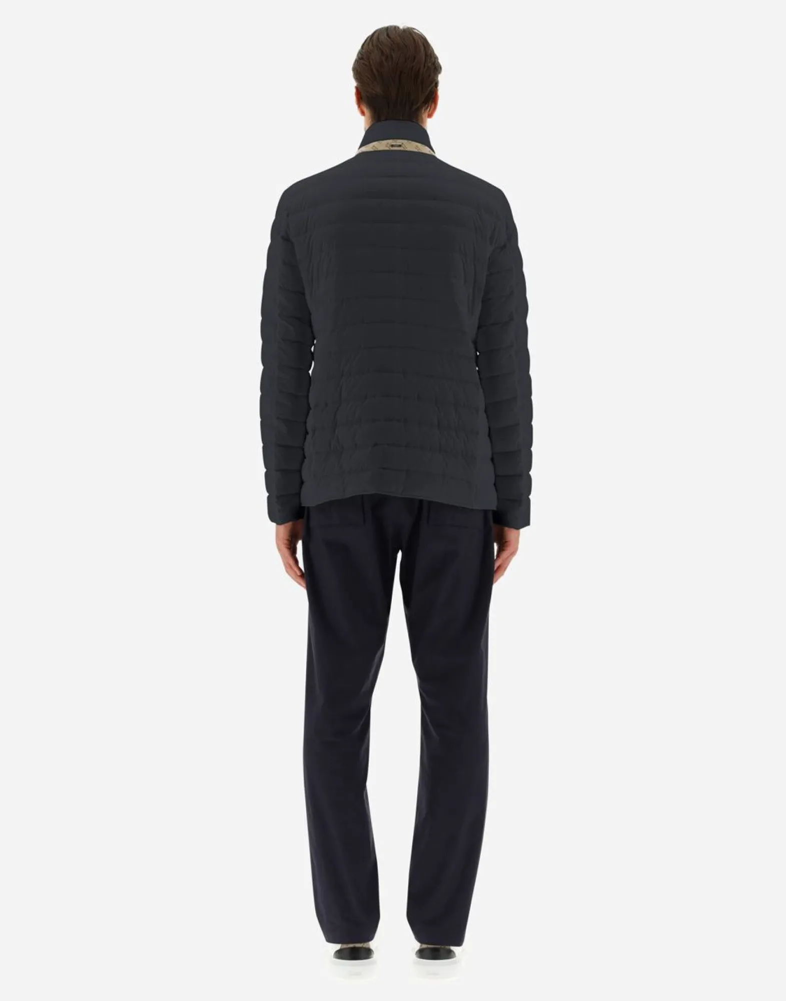 Herno Blazer In Nuage With Monogram Detailing