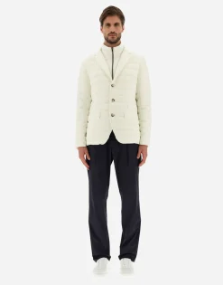 Herno Blazer In Nuage With Monogram Detailing