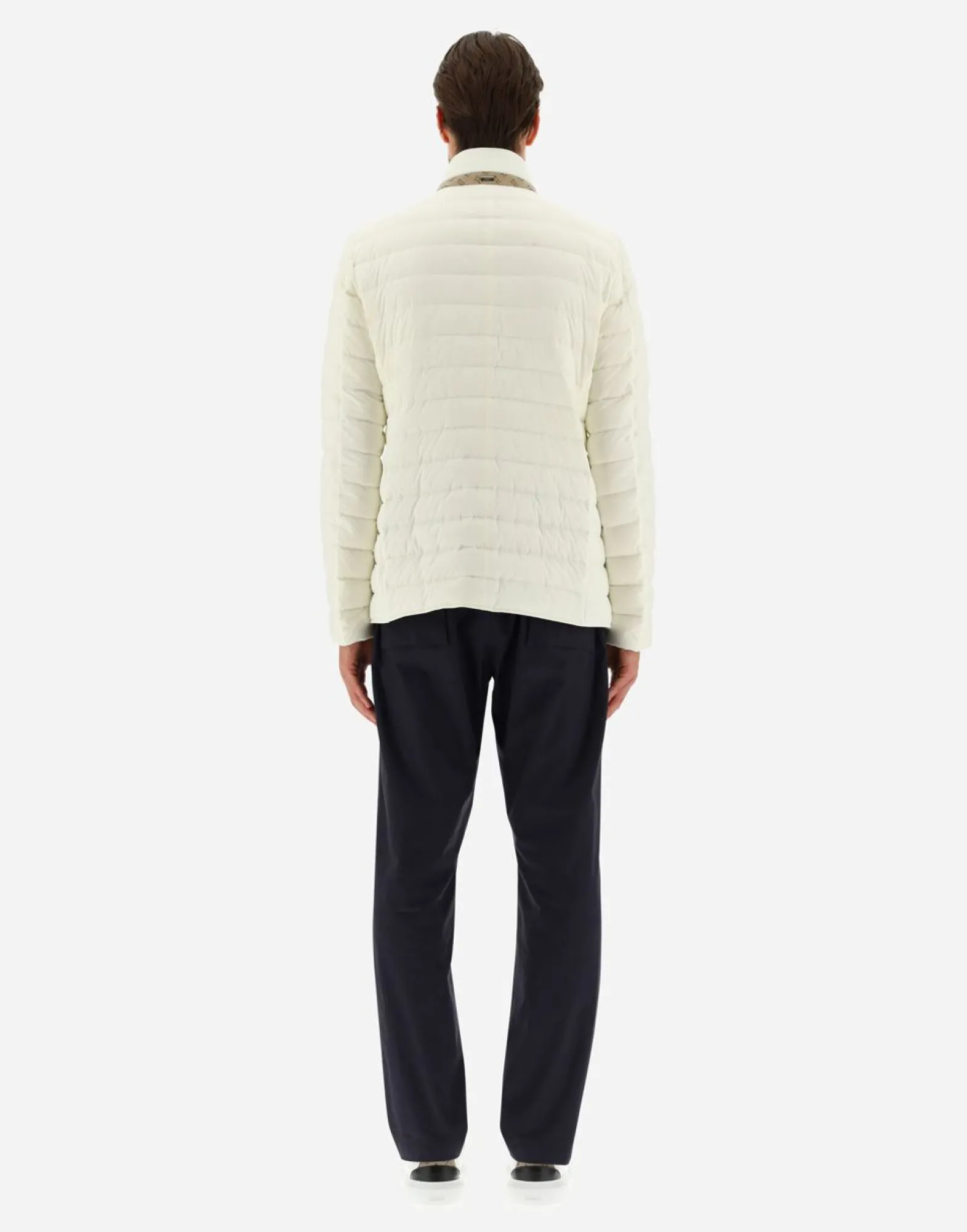 Herno Blazer In Nuage With Monogram Detailing