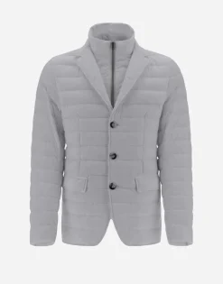 Herno Blazer In Nuage With Monogram Detailing