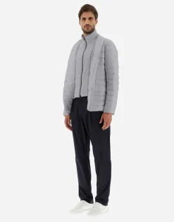 Herno Blazer In Nuage With Monogram Detailing