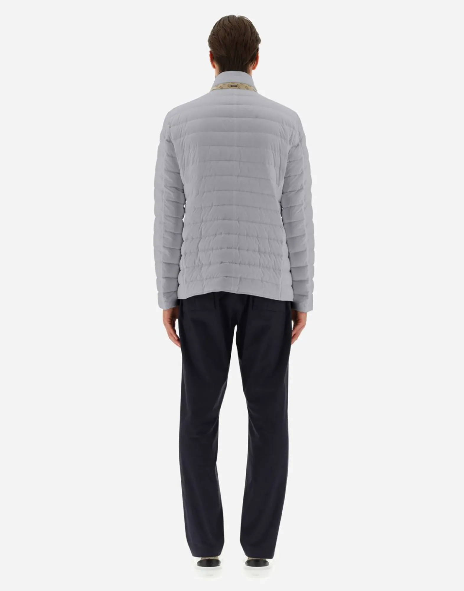 Herno Blazer In Nuage With Monogram Detailing