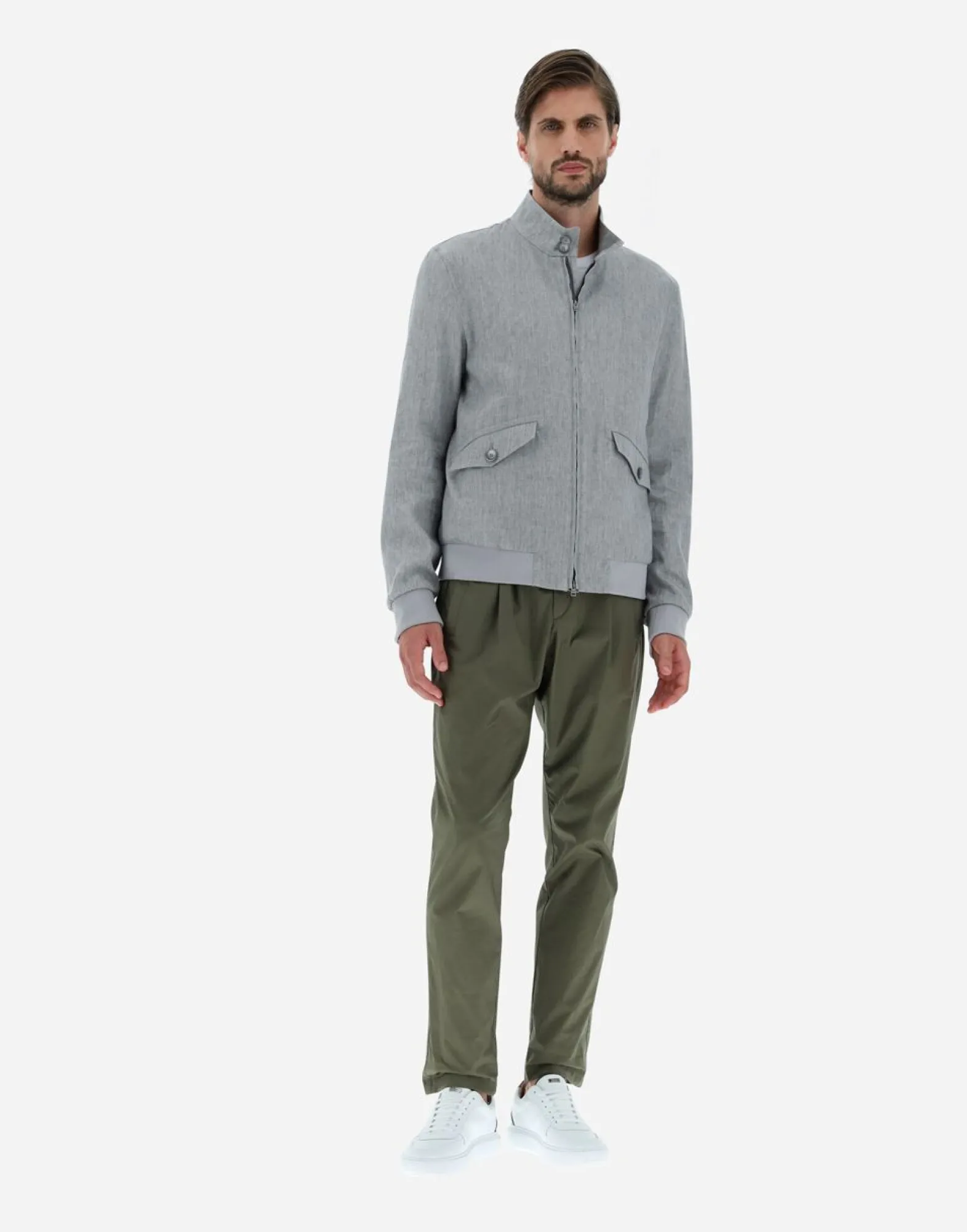 Herno Bomber Jacket In Classy Linen