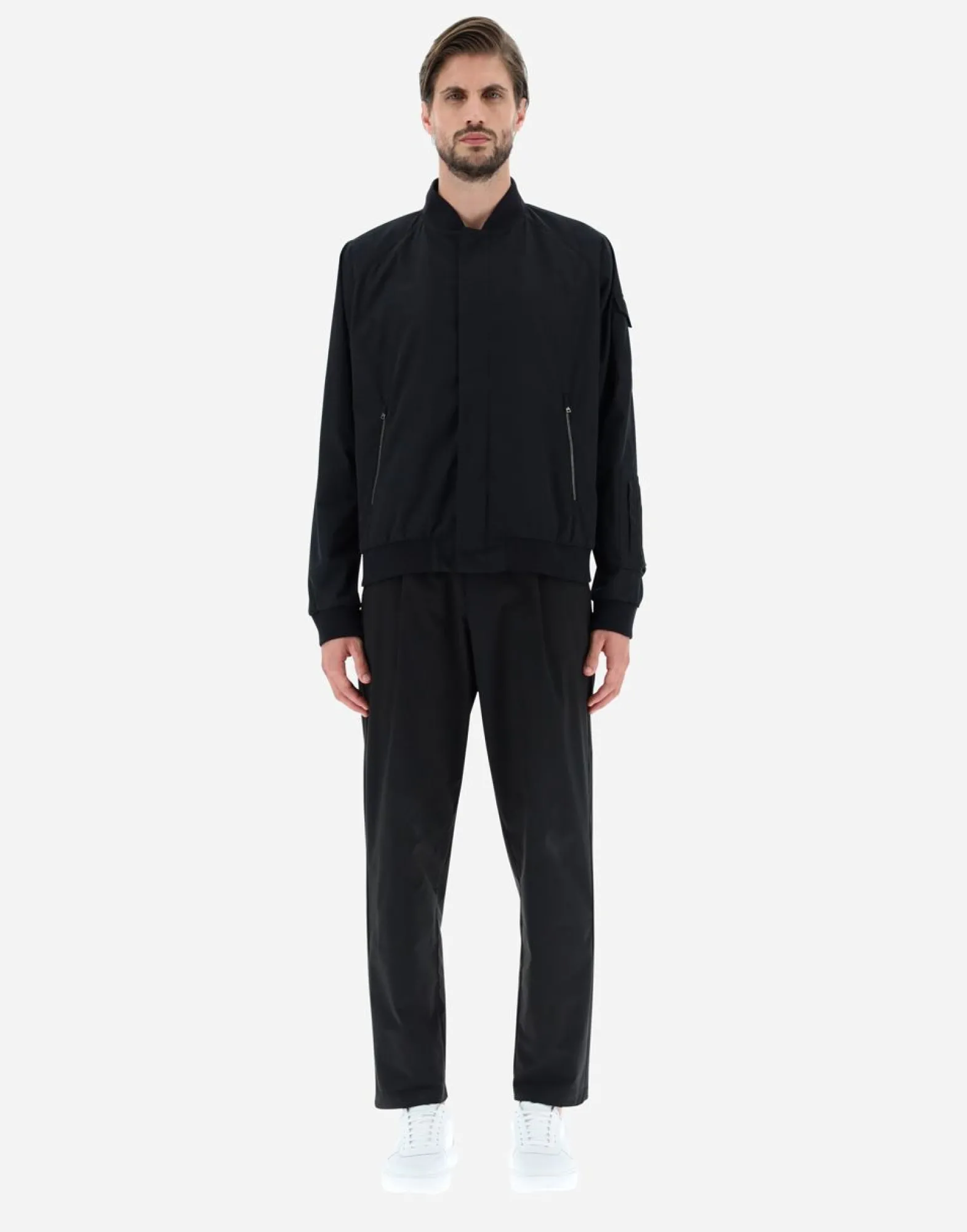 Herno Bomber Jacket In Compact Nylon