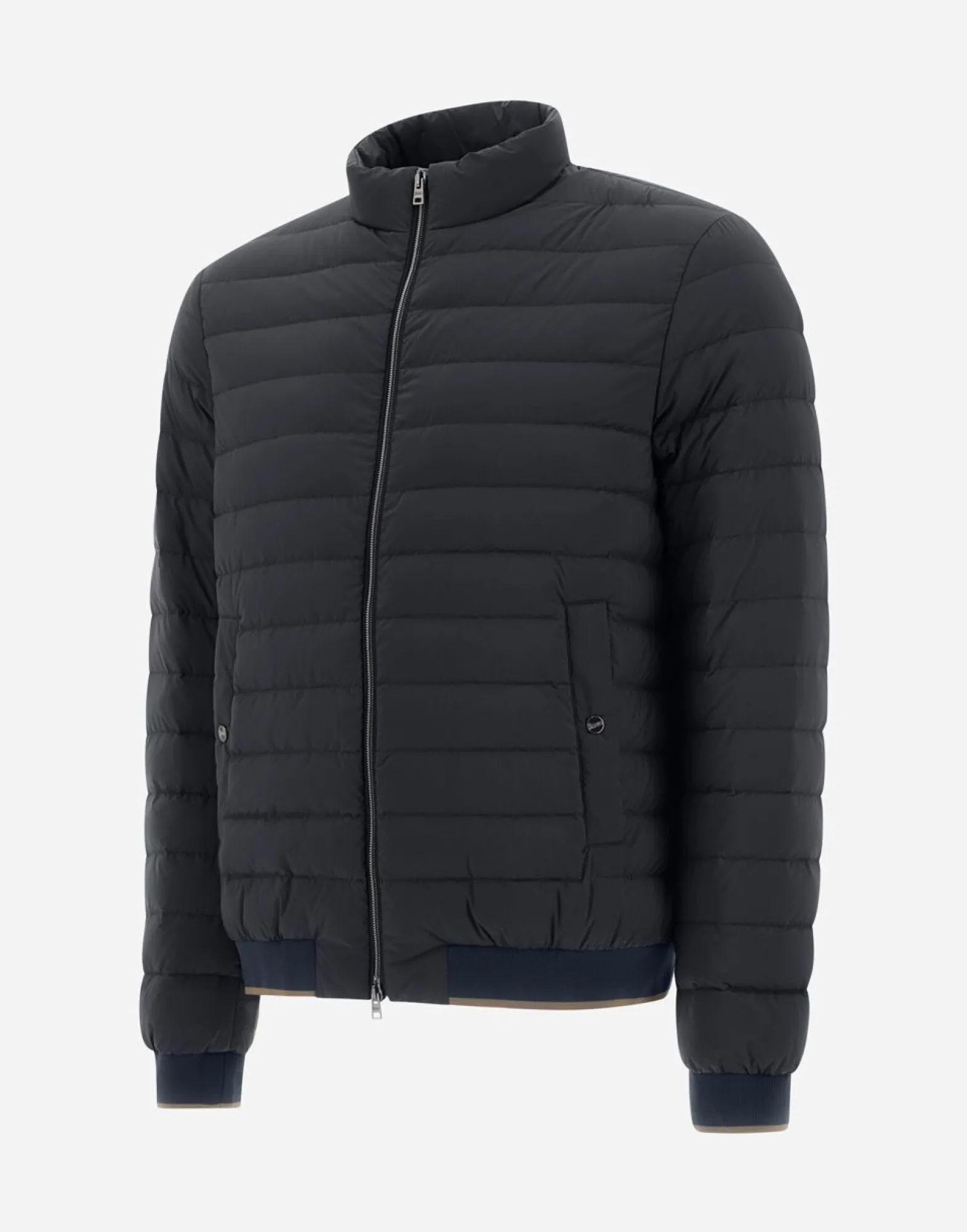 Herno Bomber Jacket In Nuage With Monogram Detailing