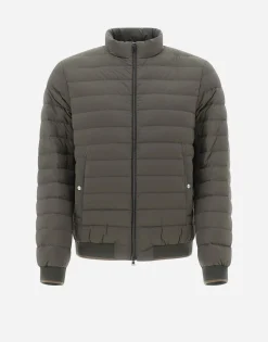 Herno Bomber Jacket In Nuage With Monogram Detailing