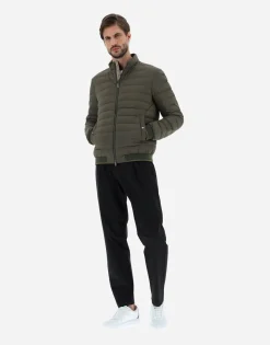 Herno Bomber Jacket In Nuage With Monogram Detailing