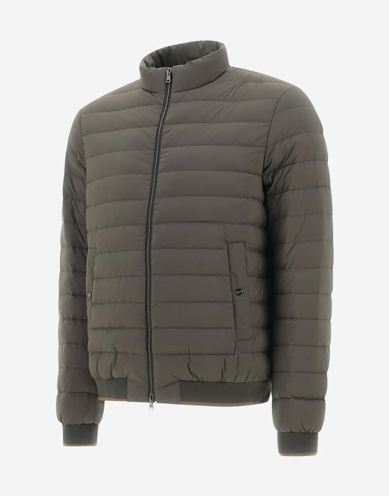 Herno Bomber Jacket In Nuage With Monogram Detailing
