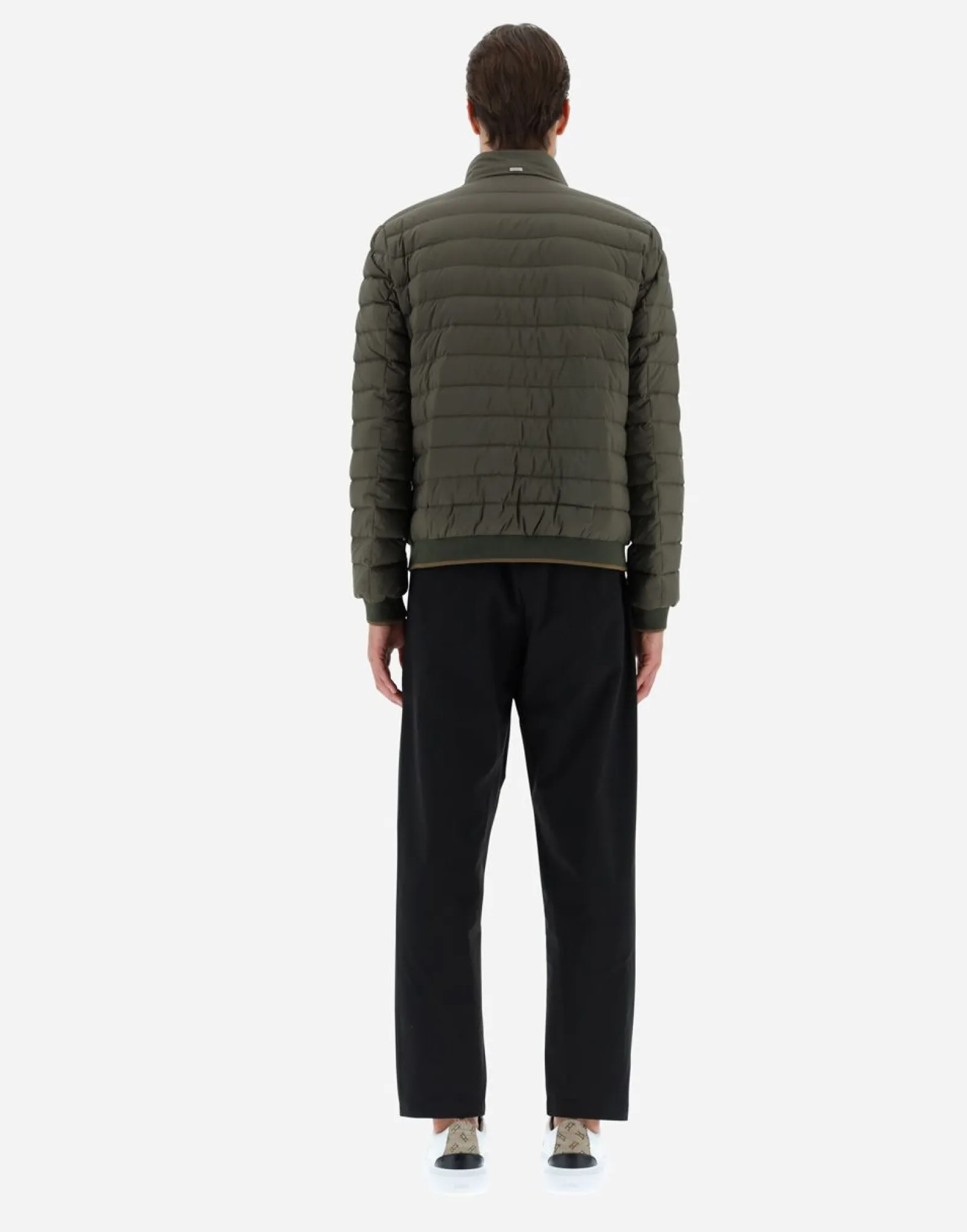 Herno Bomber Jacket In Nuage With Monogram Detailing