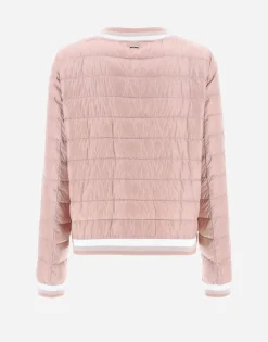 Herno Bomber Jacket In Nylon Ultralight & Striped Knit Fabric