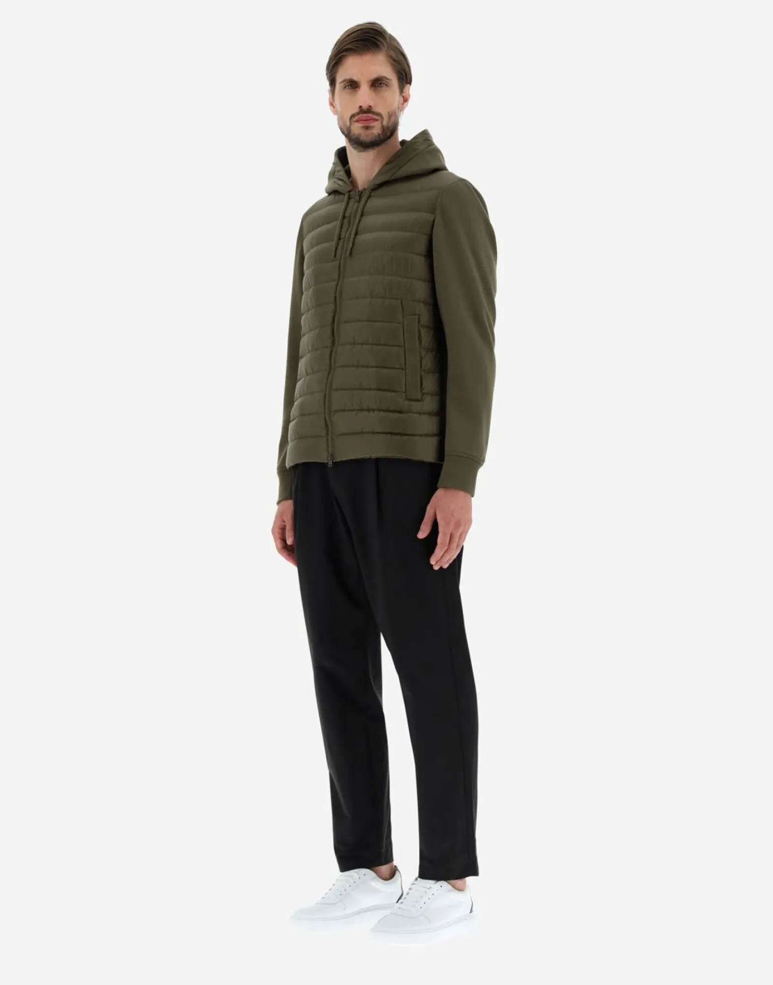 Herno Bomber Jacket In Nylon Ultralight & Fleece
