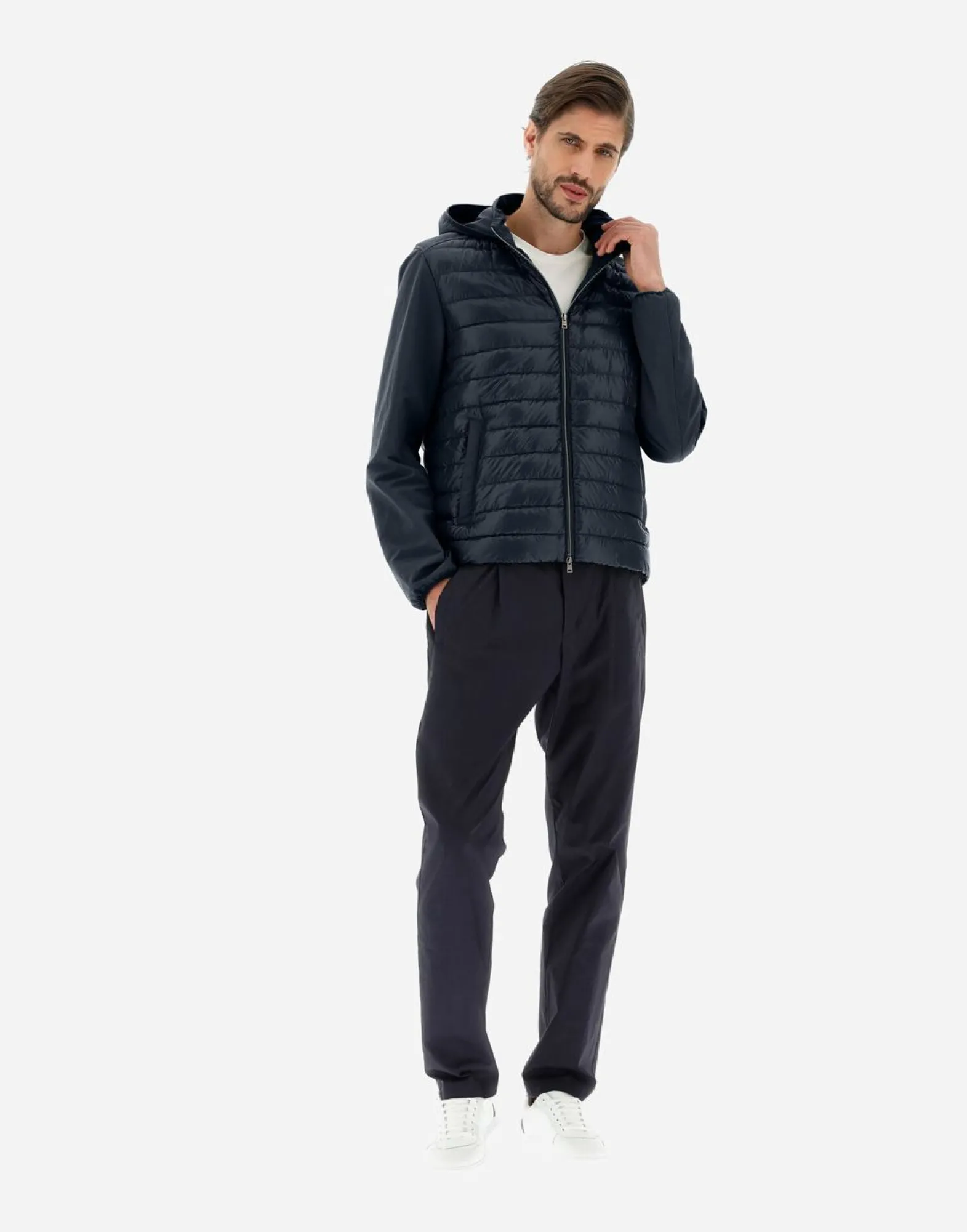 Herno Bomber Jacket In Nylon Ultralight & Plaster