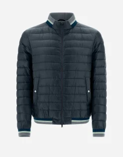 Herno Bomber Jacket In Nylon Ultralight & Knit
