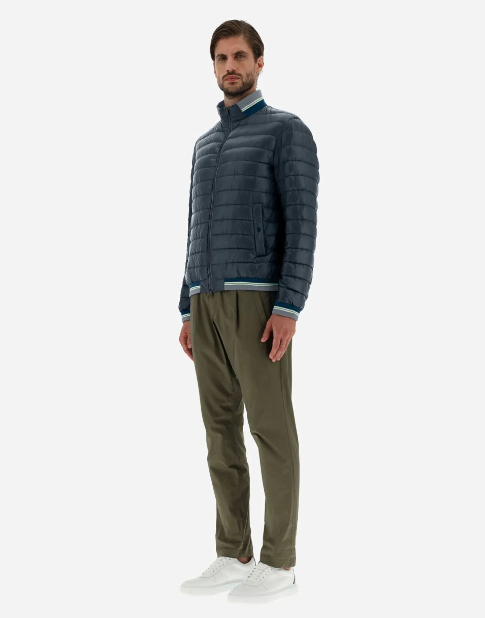 Herno Bomber Jacket In Nylon Ultralight & Knit