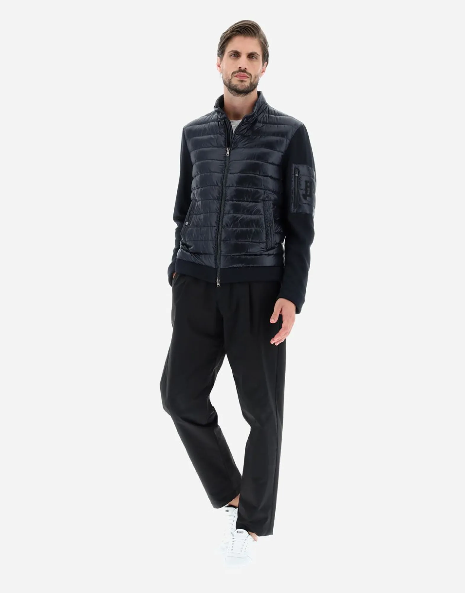 Herno Bomber Jacket In Nylon Ultralight & Fleece