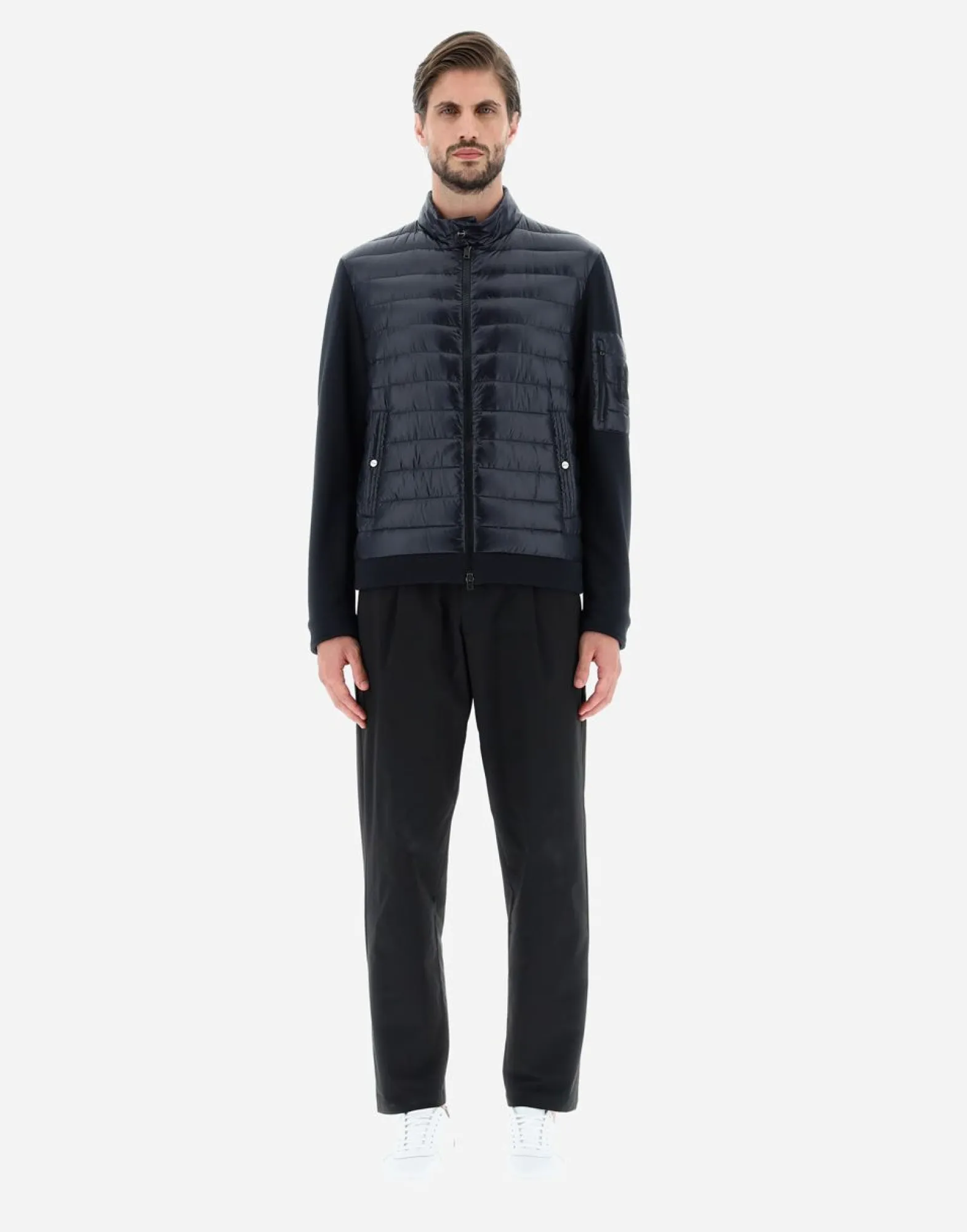 Herno Bomber Jacket In Nylon Ultralight & Fleece