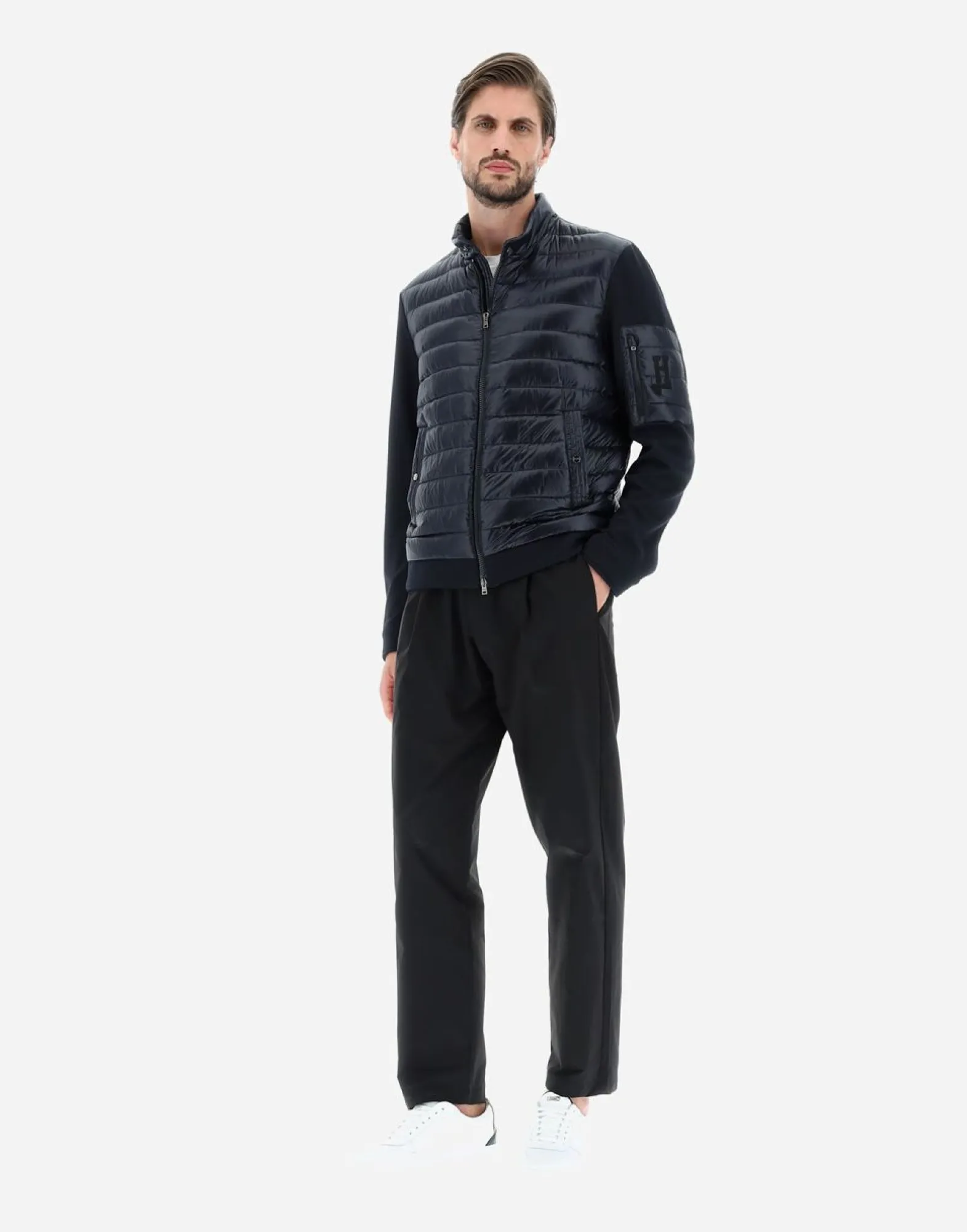 Herno Bomber Jacket In Nylon Ultralight & Fleece