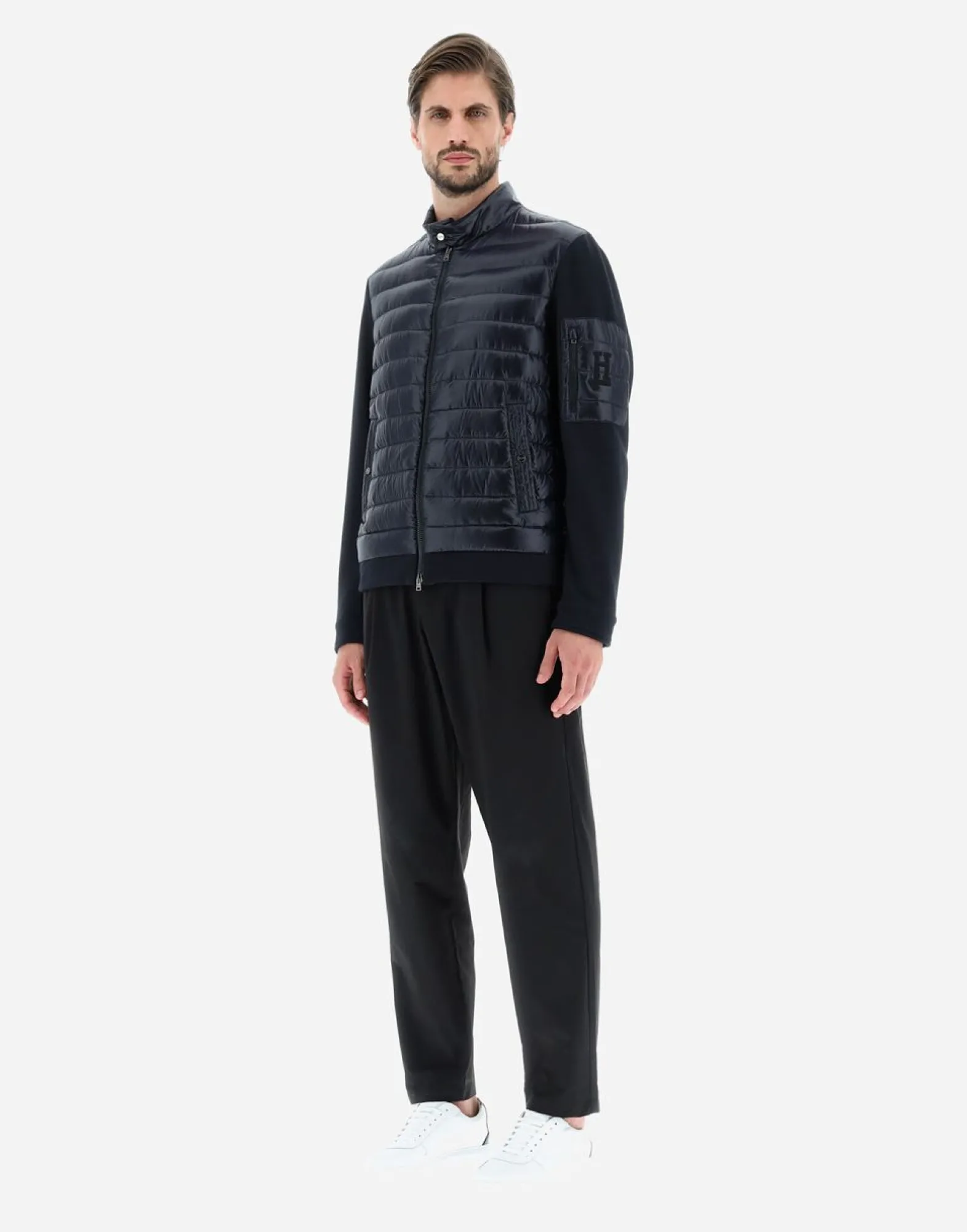 Herno Bomber Jacket In Nylon Ultralight & Fleece