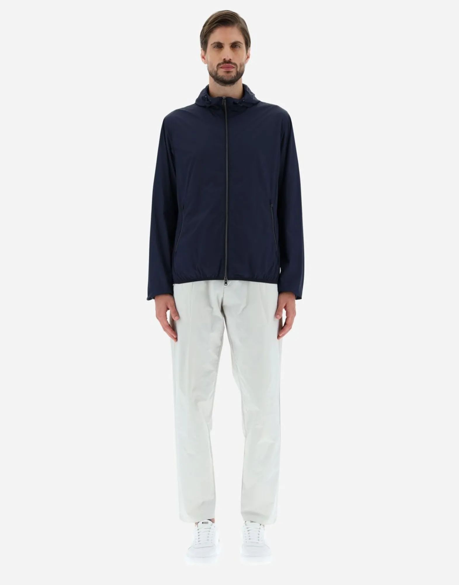 Herno Bomber Jacket In Ultralight Crease