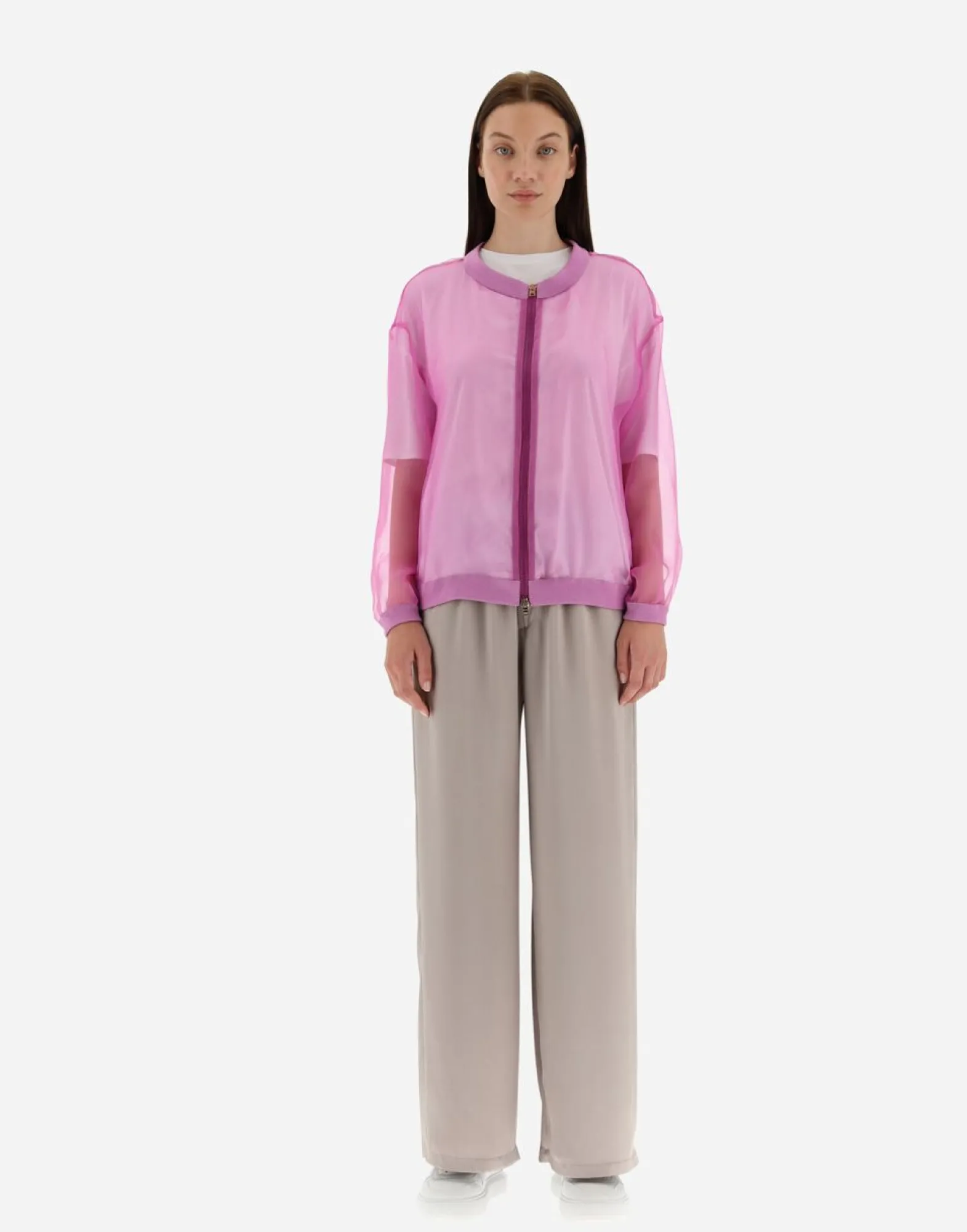 Herno Bomber Jacket In Veiled Silk