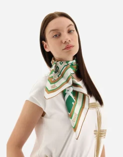 Herno Bubble Silk Scarf 90 X 90 Cm