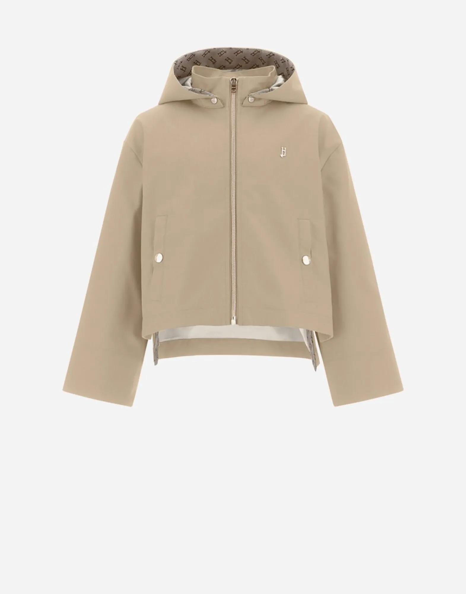Herno Cape In Delon With Monogram Details