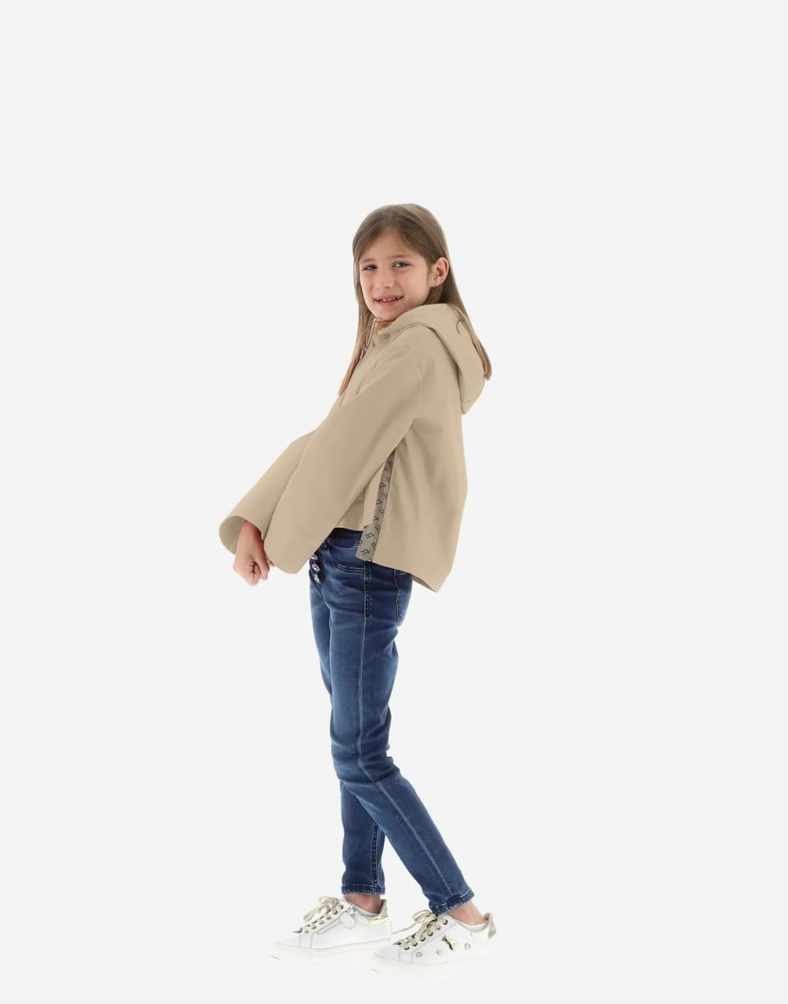Herno Cape In Delon With Monogram Details