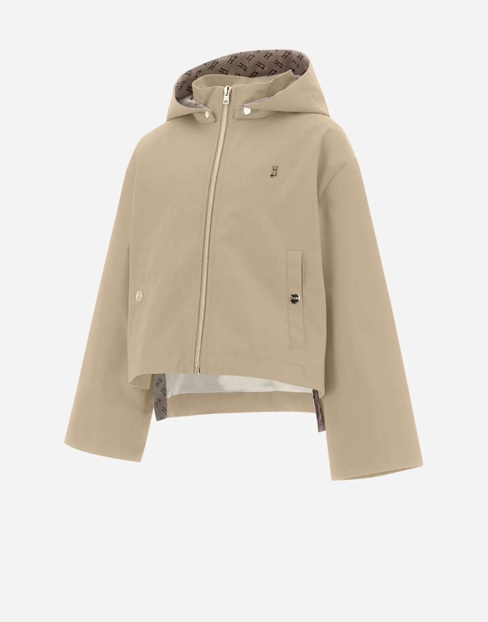 Herno Cape In Delon With Monogram Details
