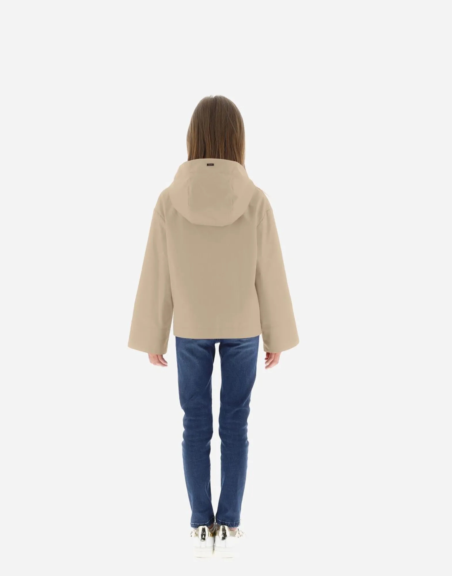 Herno Cape In Delon With Monogram Details