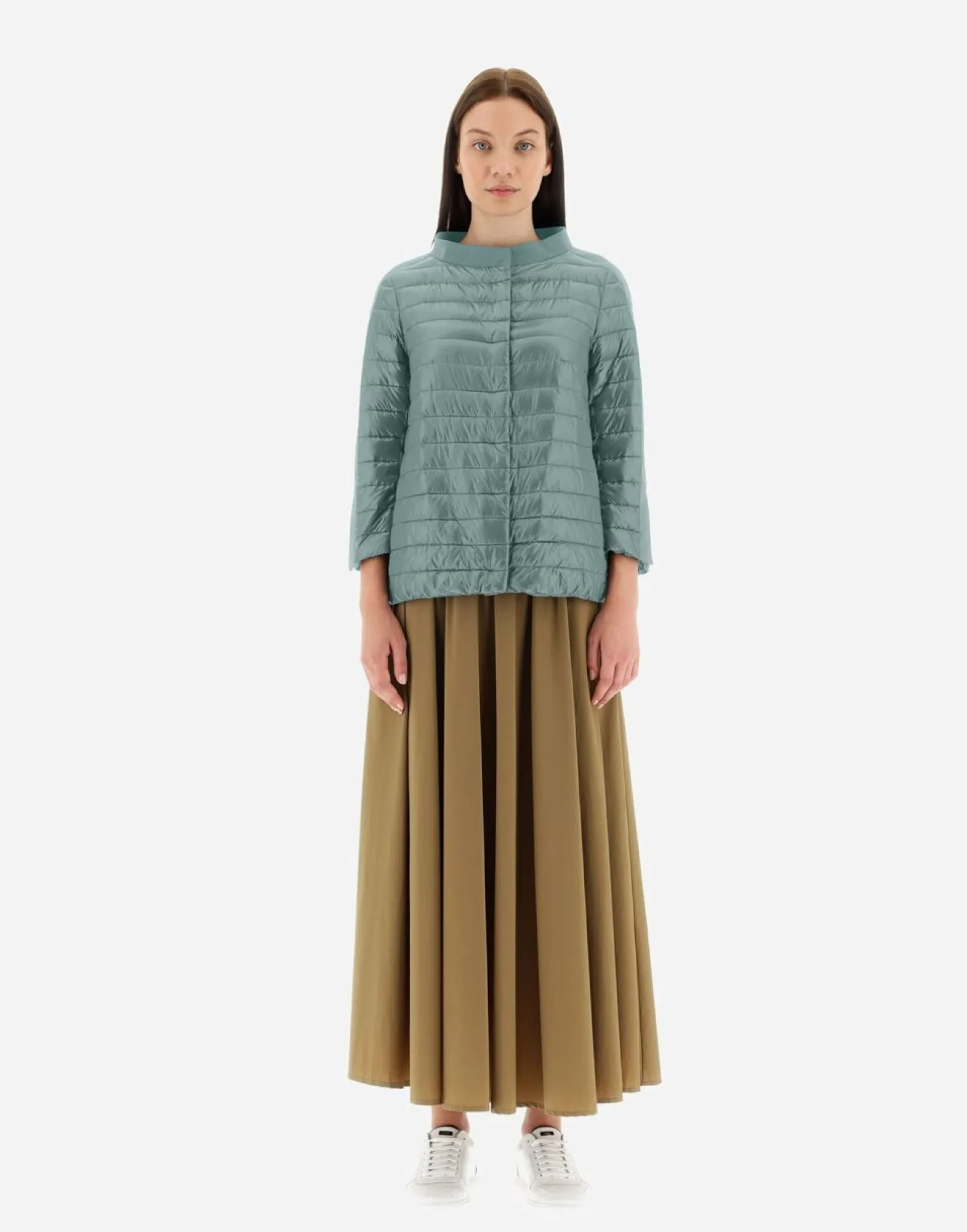 Herno Cape In Nylon Ultralight & New Techno Shantung