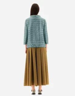 Herno Cape In Nylon Ultralight & New Techno Shantung