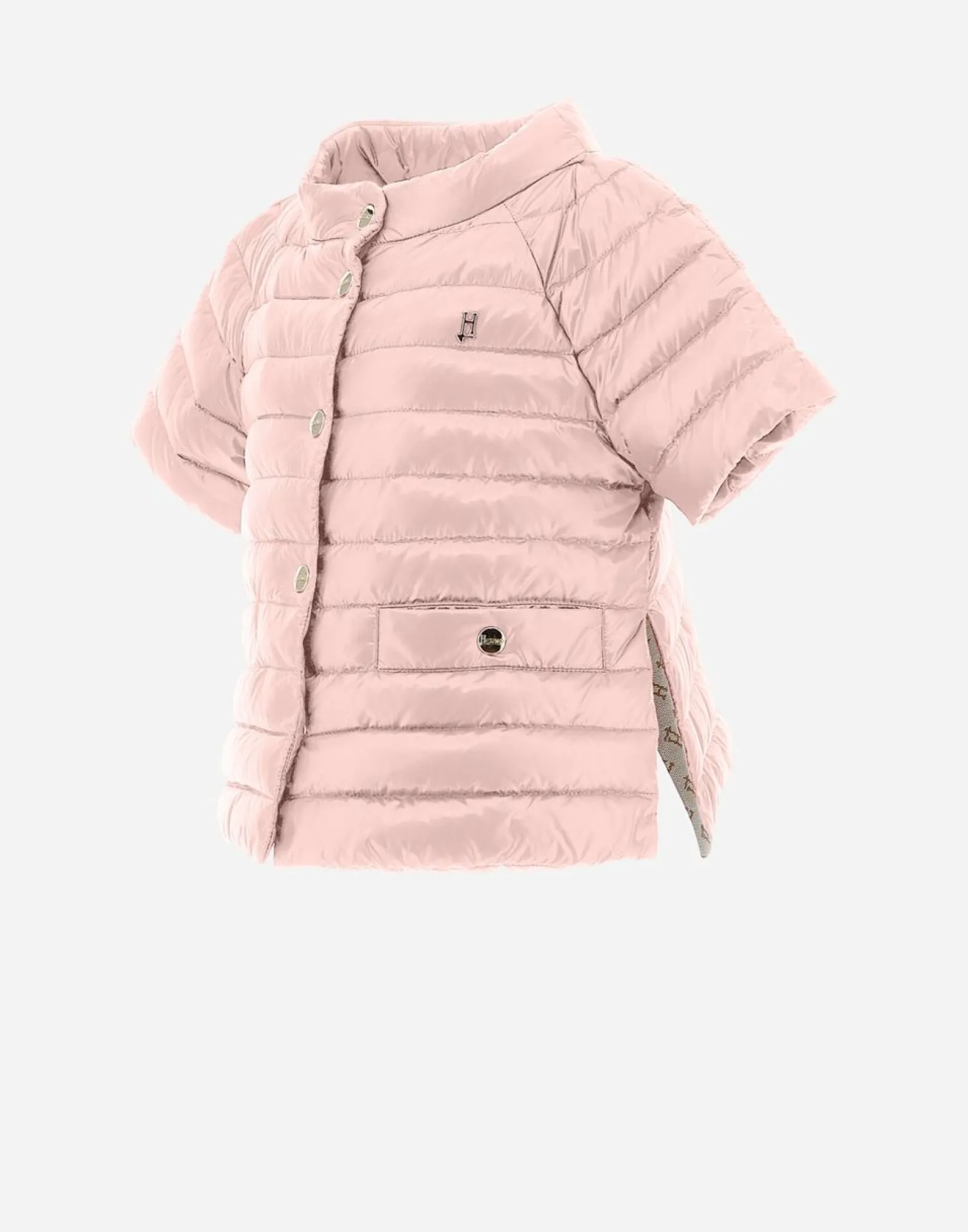 Herno Cape In Nylon Ultralight With Monogram Details