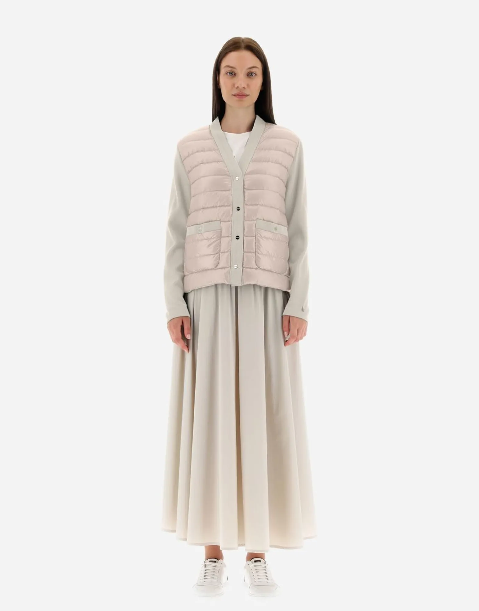 Herno Cardigan In Compact Cotton & Nylon Ultralight