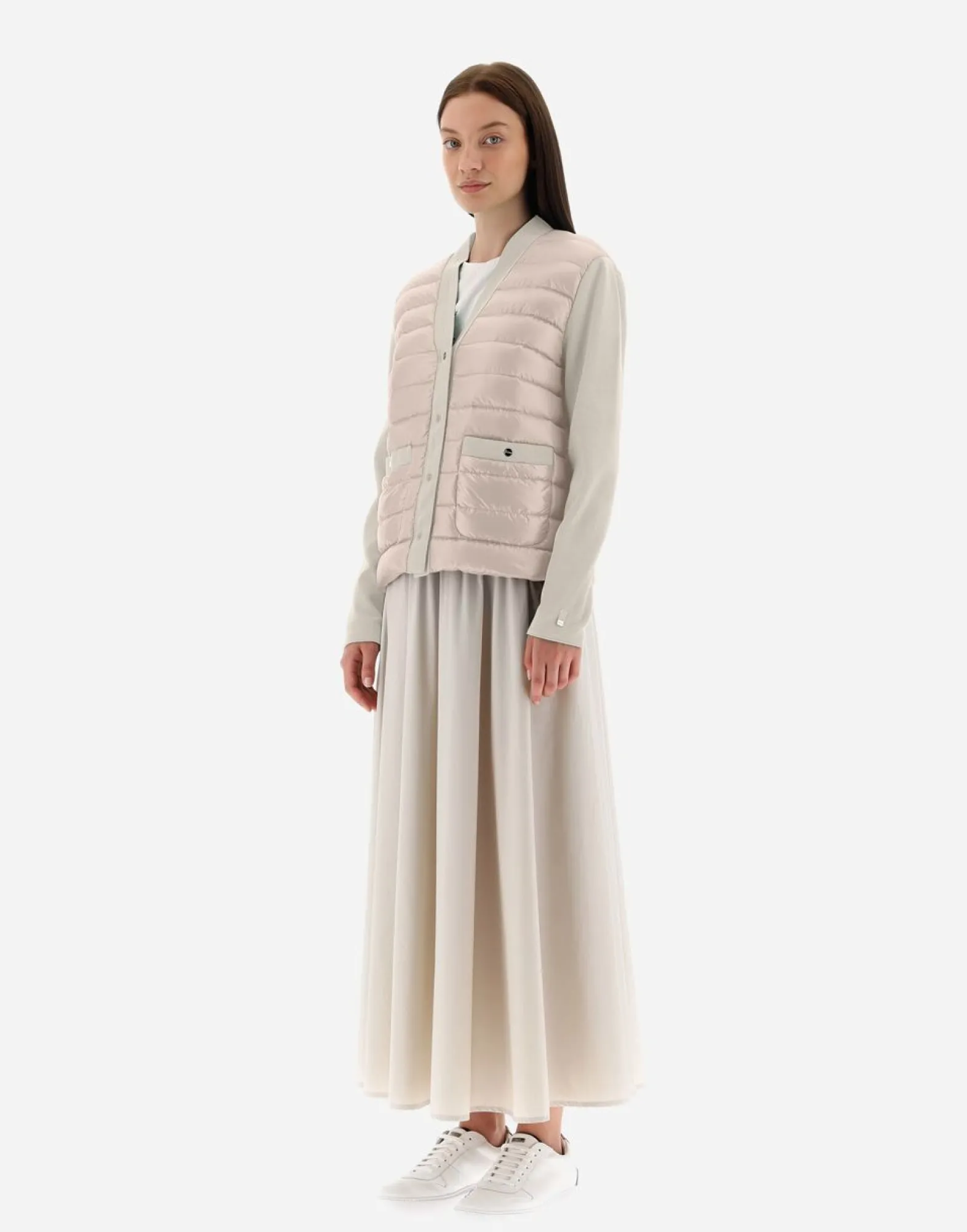 Herno Cardigan In Compact Cotton & Nylon Ultralight