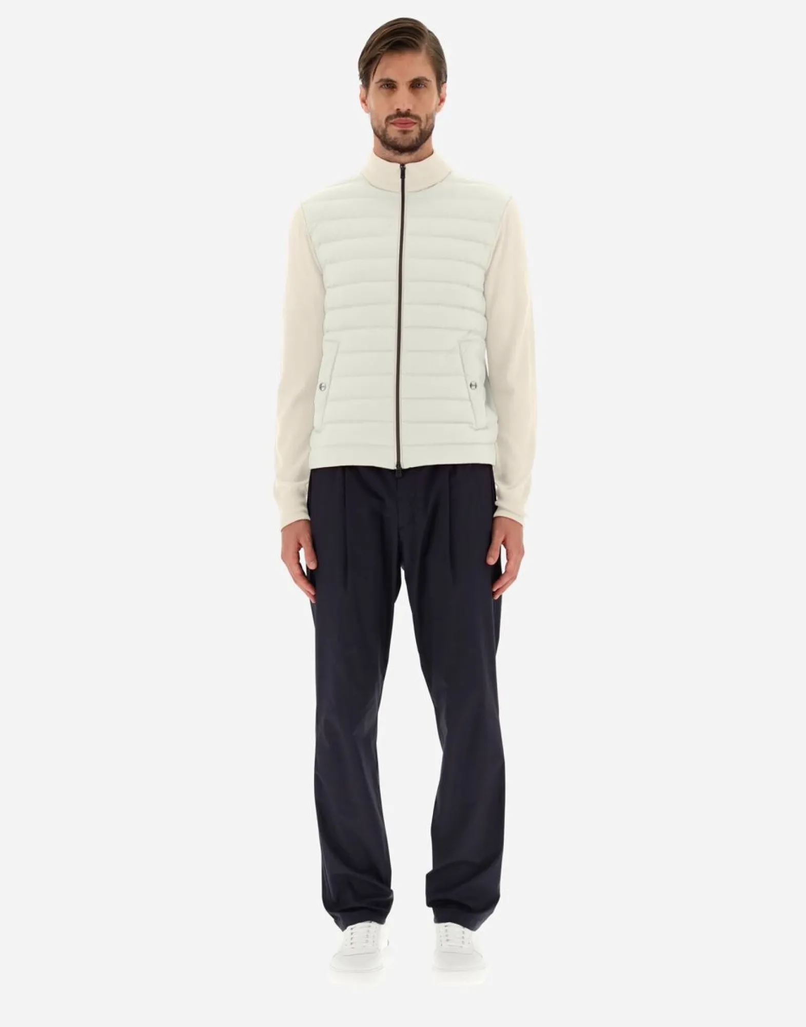 Herno Cardigan In Silk Wool & Nuage