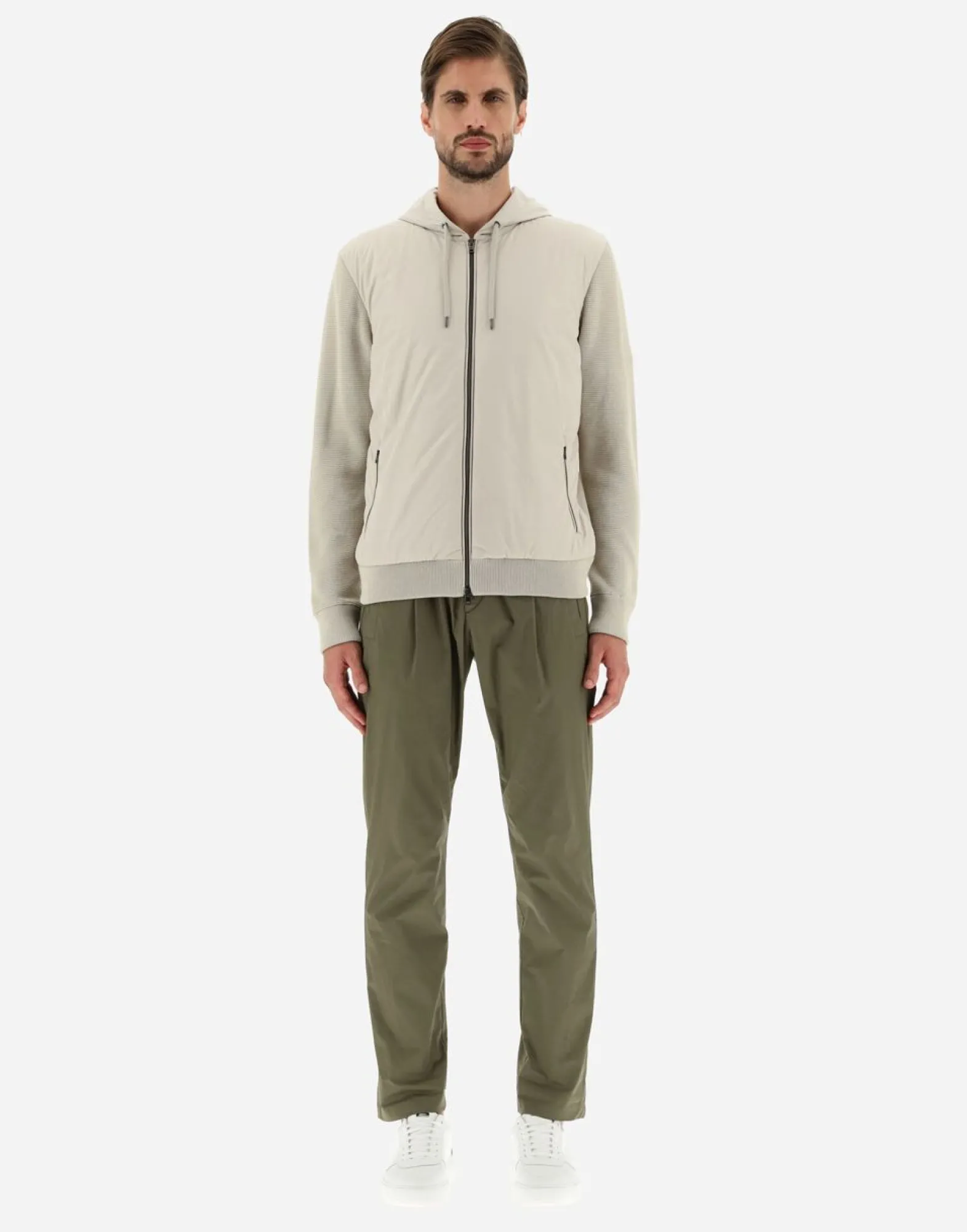 Herno Cardigan In Waffle Knit & Nylon