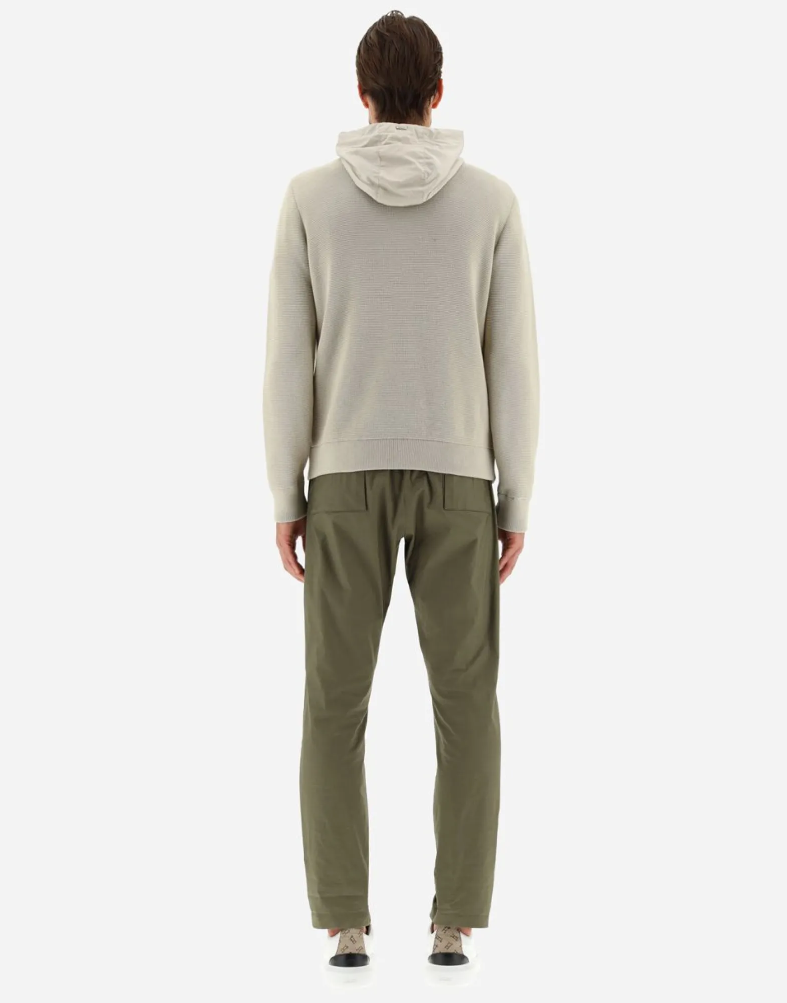 Herno Cardigan In Waffle Knit & Nylon