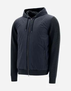 Herno Cardigan In Waffle Knit & Nylon