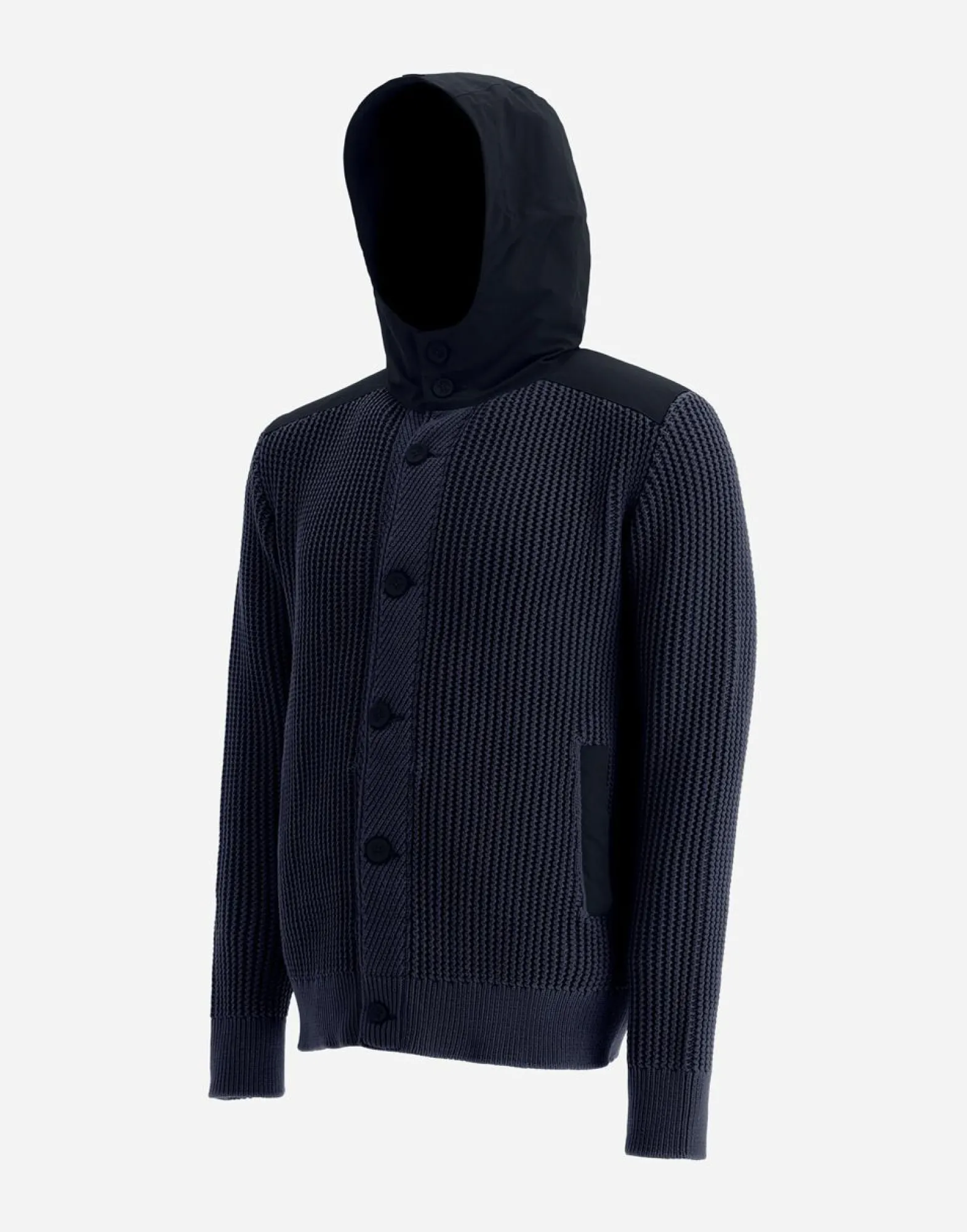 Herno Cardigan In Zig-Zag Stitch & Plaster
