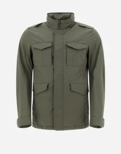 Herno Field Jacket In Light Cotton Stretch