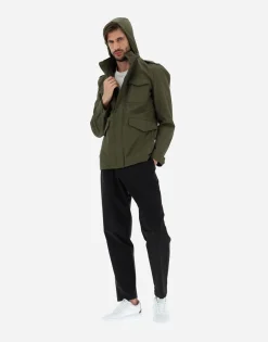 Herno Field Jacket In Light Cotton Stretch