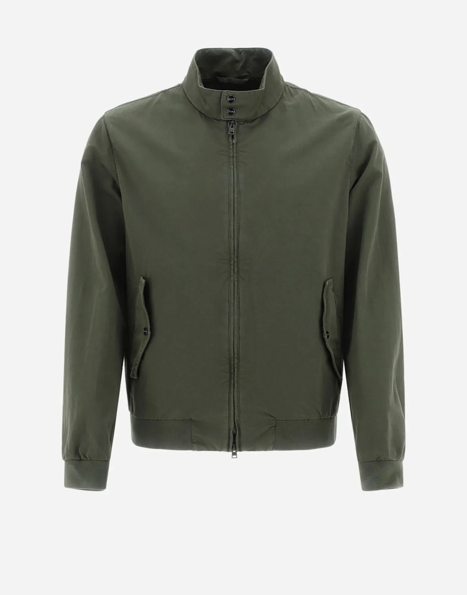Herno Garment-Dyed Linen & Cotton Bomber Jacket