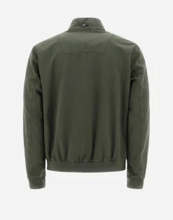 Herno Garment-Dyed Linen & Cotton Bomber Jacket
