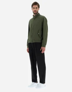 Herno Garment-Dyed Linen & Cotton Bomber Jacket