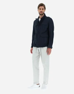 Herno Garment-Dyed Linen & Cotton Field Jacket