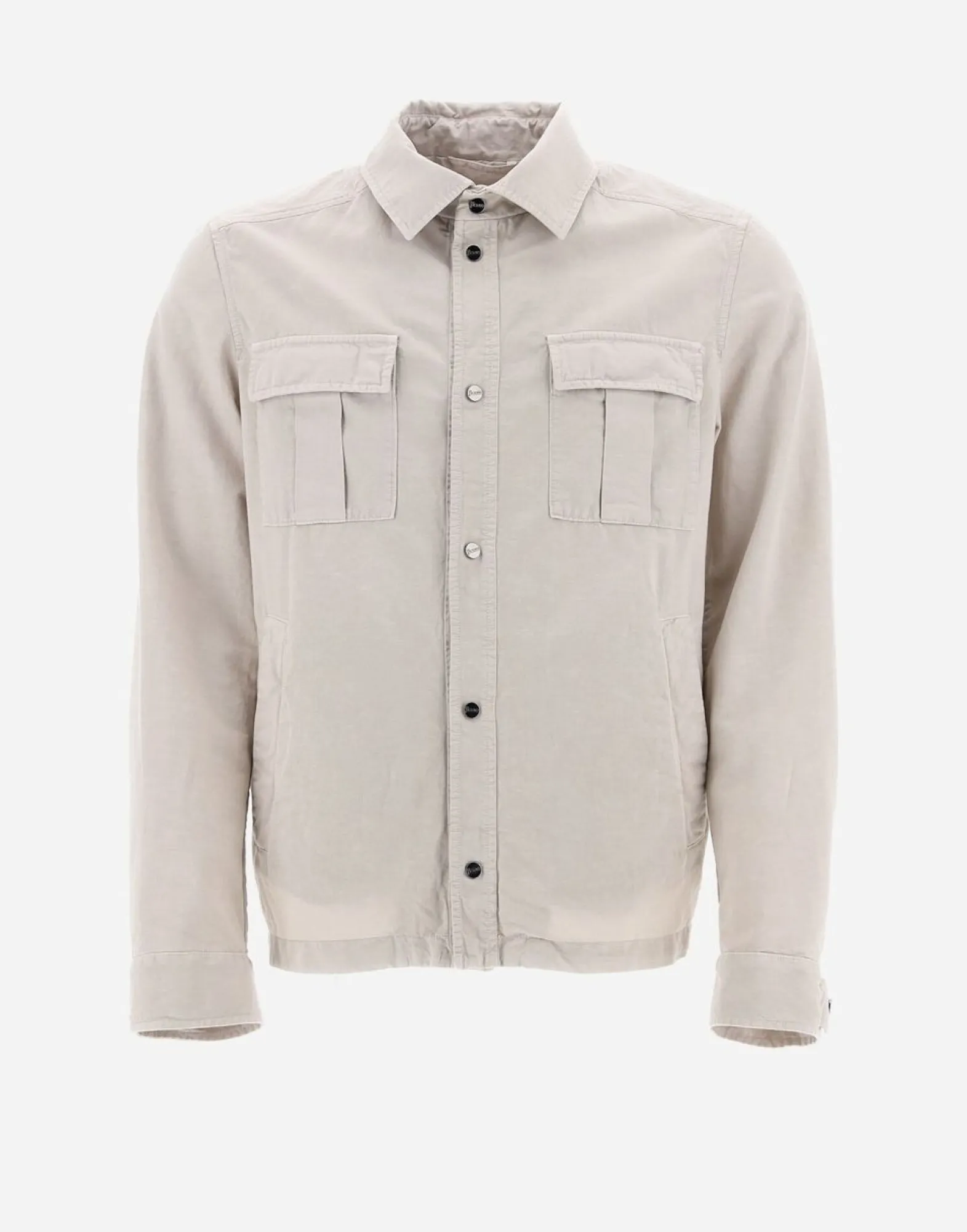 Herno Garment-Dyed Linen & Cotton Shirt